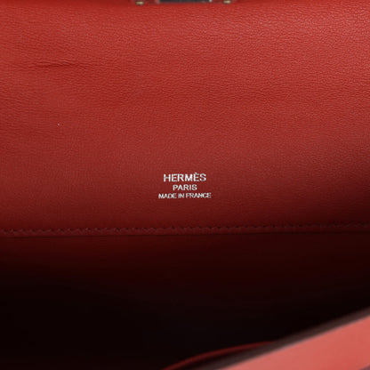 Hermès Kelly Cut Sanguine Swift Palladium Hardware