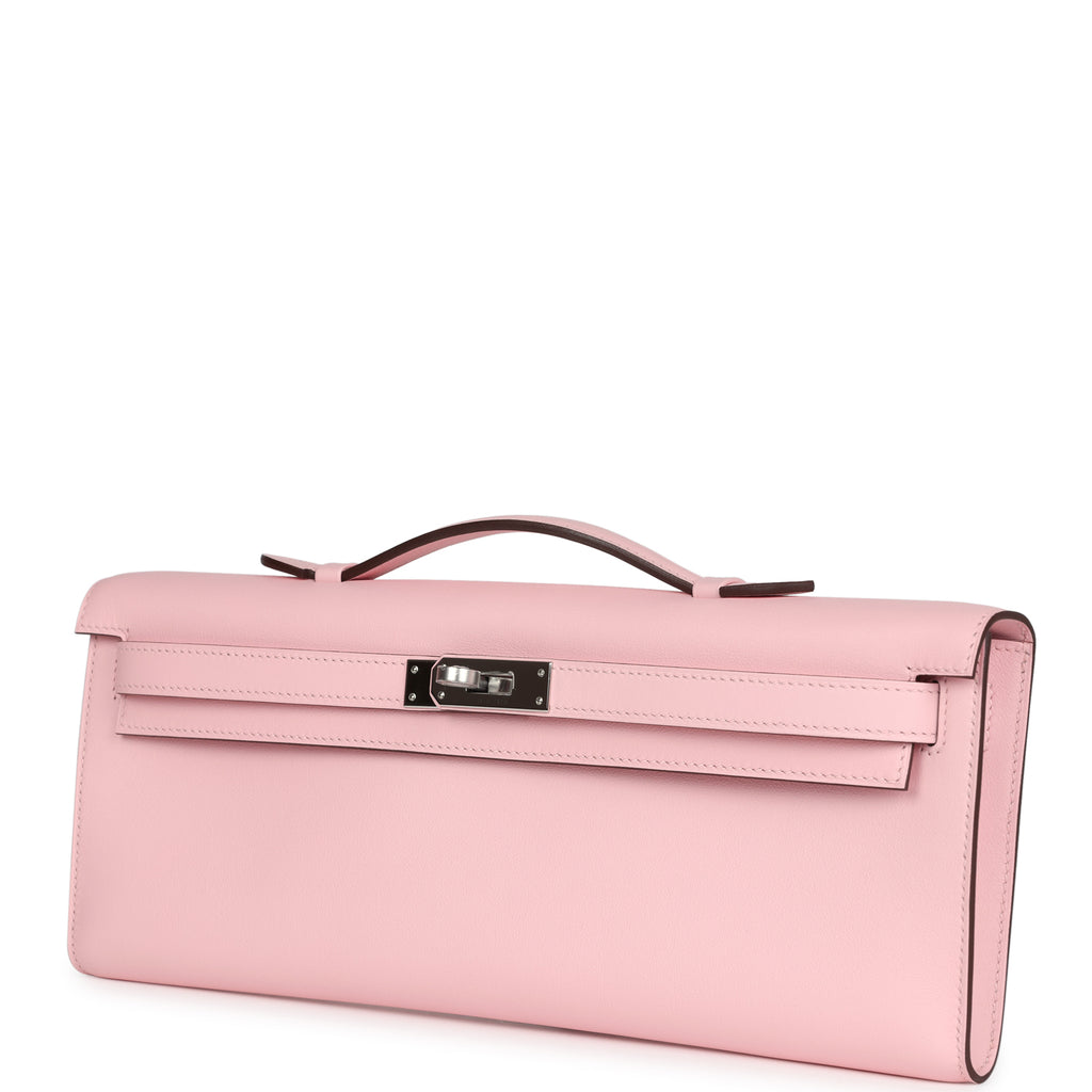 Hermès Kelly Cut Rose Sakura Swift Palladium Hardware