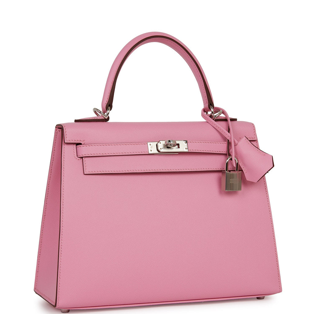 Hermès Kelly Sellier 25 Pink Verso Madame Palladium Hardware