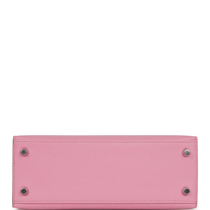 Hermès Kelly Sellier 25 Pink Verso Madame Palladium Hardware