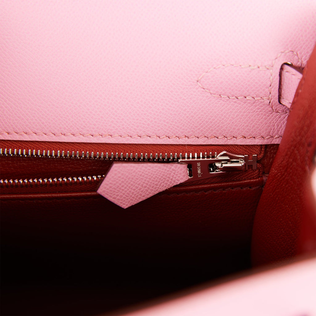 Hermès Kelly Sellier 25 Pink Verso Madame Palladium Hardware