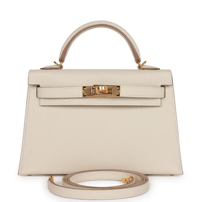 Hermès Kelly Sellier 20 Craie Epsom Gold Hardware