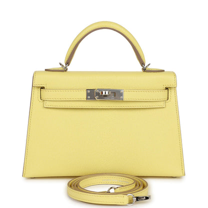 Hermès Kelly Sellier 20 Limoncello Chevre Palladium Hardware