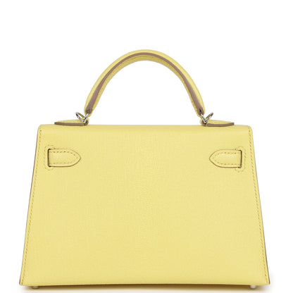 Hermès Kelly Sellier 20 Limoncello Chevre Palladium Hardware