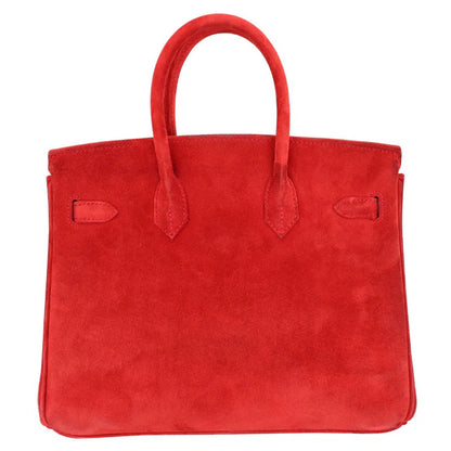 Hermès Handbag || 30cm Birkin Doblis Rouge Vif Suede || Palladium Hardware