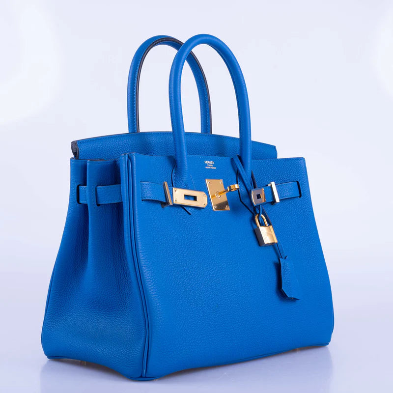 Hermès Birkin 30 Blue France Togo Gold Hardware