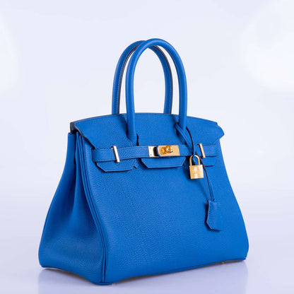 Hermès Birkin 30 Blue France Togo Gold Hardware