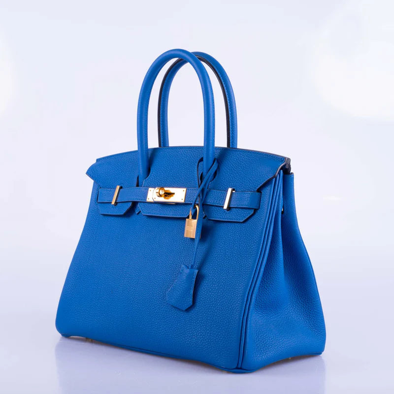 Hermès Birkin 30 Blue France Togo Gold Hardware