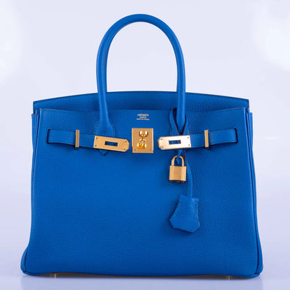 Hermès Birkin 30 Blue France Togo Gold Hardware