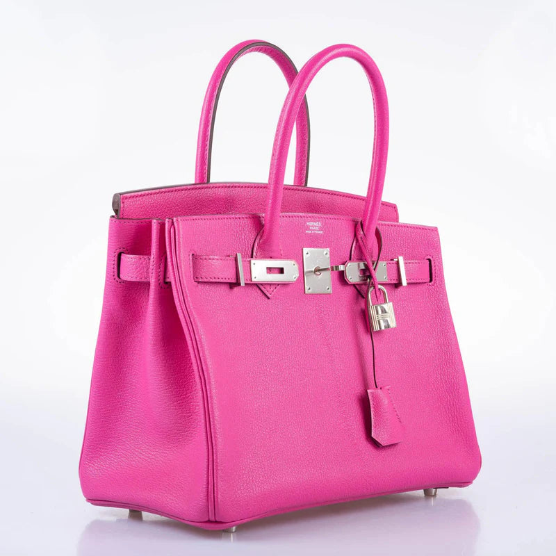 Hermès Birkin 30 Candy Collection Rose Tyrien Chèvre Palladium Hardware