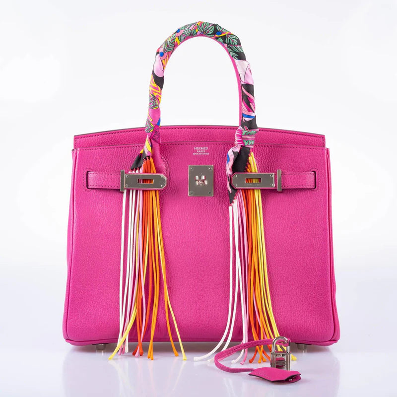 Hermès Birkin 30 Candy Collection Rose Tyrien Chèvre Palladium Hardware