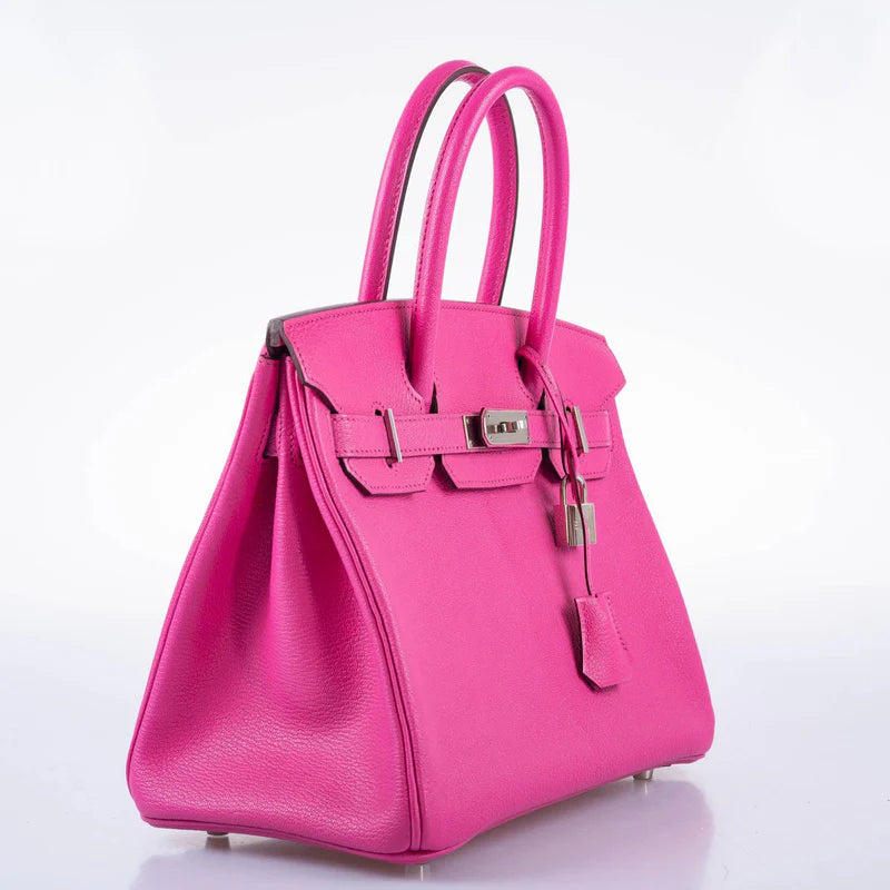 Hermès Birkin 30 Candy Collection Rose Tyrien Chèvre Palladium Hardware