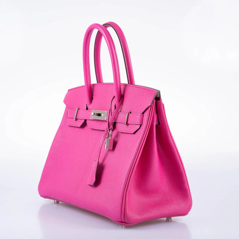 Hermès Birkin 30 Candy Collection Rose Tyrien Chèvre Palladium Hardware