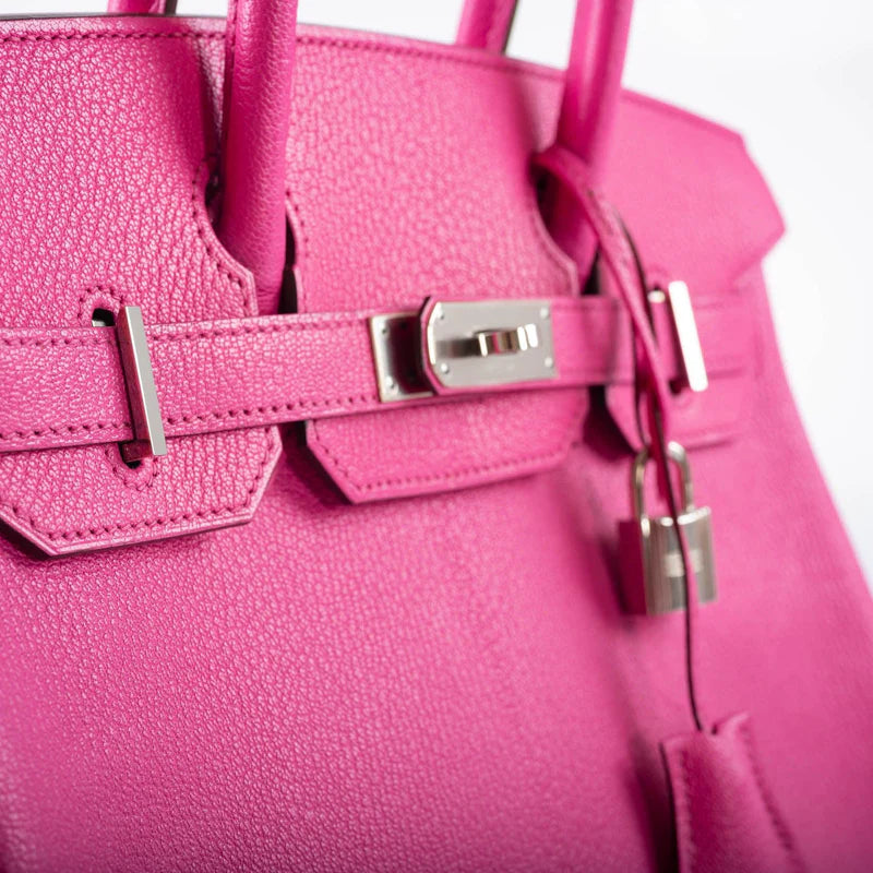 Hermès Birkin 30 Candy Collection Rose Tyrien Chèvre Palladium Hardware