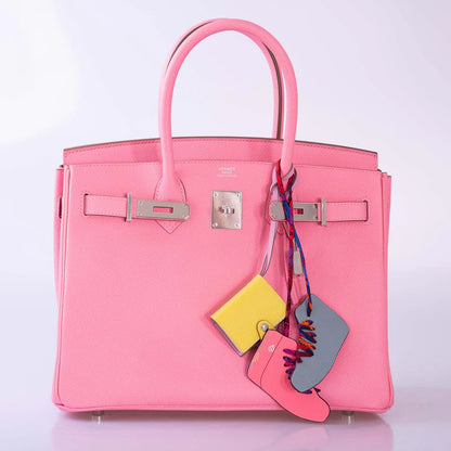 Hermès Birkin 30 Rose Confetti Epsom Palladium Hardware