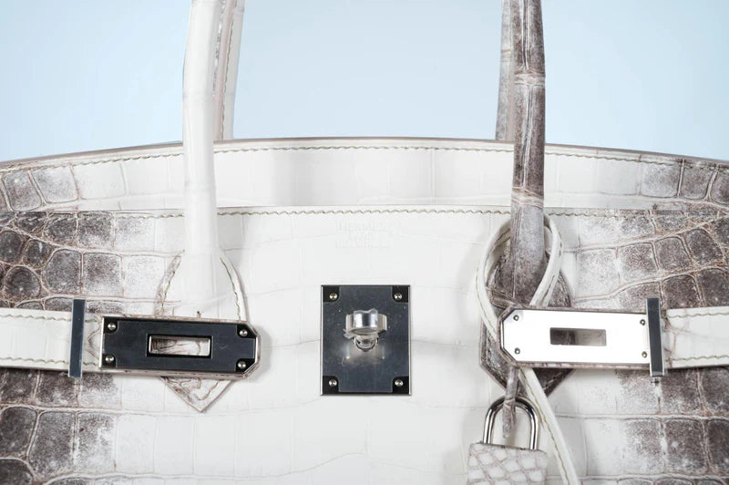 Hermès Birkin 30 White Hima Nilo Crocodile Palladium Hardware