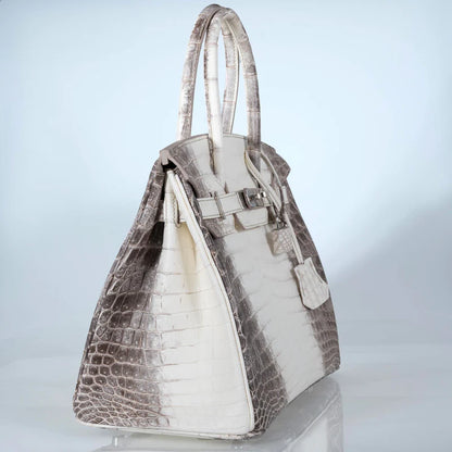 Hermès Birkin 30 White Hima Nilo Crocodile Palladium Hardware