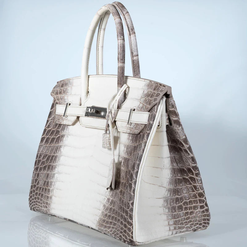 Hermès Birkin 30 White Hima Nilo Crocodile Palladium Hardware