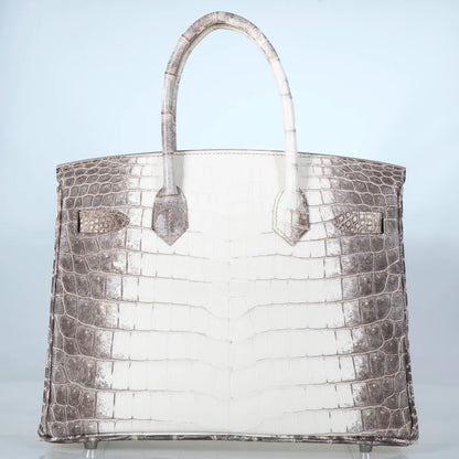 Hermès Birkin 30 White Hima Nilo Crocodile Palladium Hardware