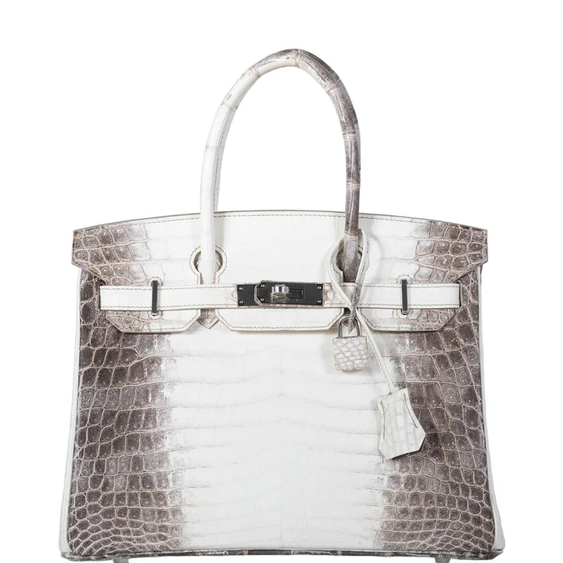 Hermès Birkin 30 White Hima Nilo Crocodile Palladium Hardware