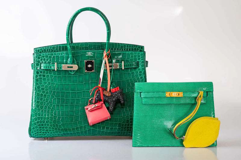 Hermès Birkin 35 Vert Emerald Porosus Crocodile Palladium Hardware