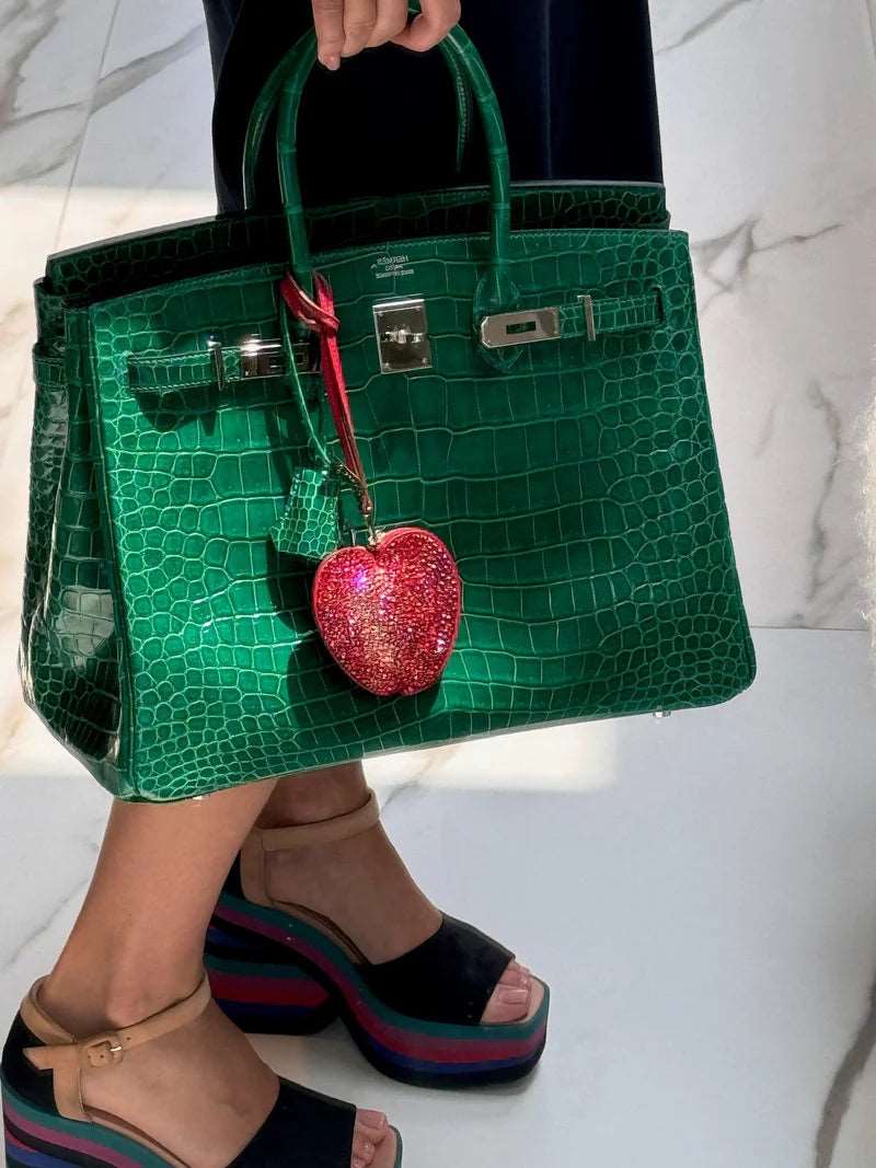 Hermès Birkin 35 Vert Emerald Porosus Crocodile Palladium Hardware