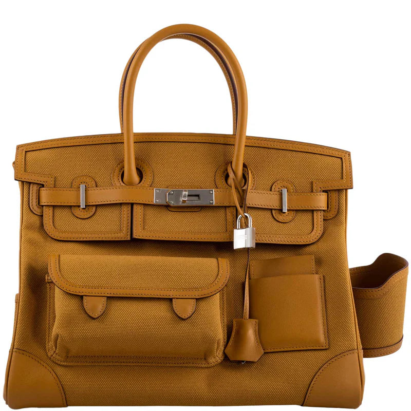 Hermès Birkin Cargo 35 Sesame Swift & Canvas Palladium Hardware