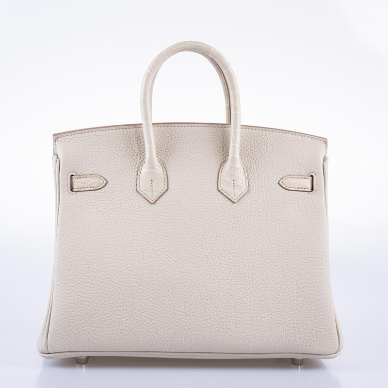 Hermès Birkin Touch 25 Beton Matte Alligator & Togo Palladium Hardware