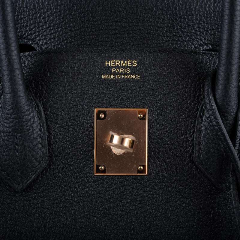 Hermès Cargo Birkin 25 Black Toile Goeland and Swift Palladium Hardware