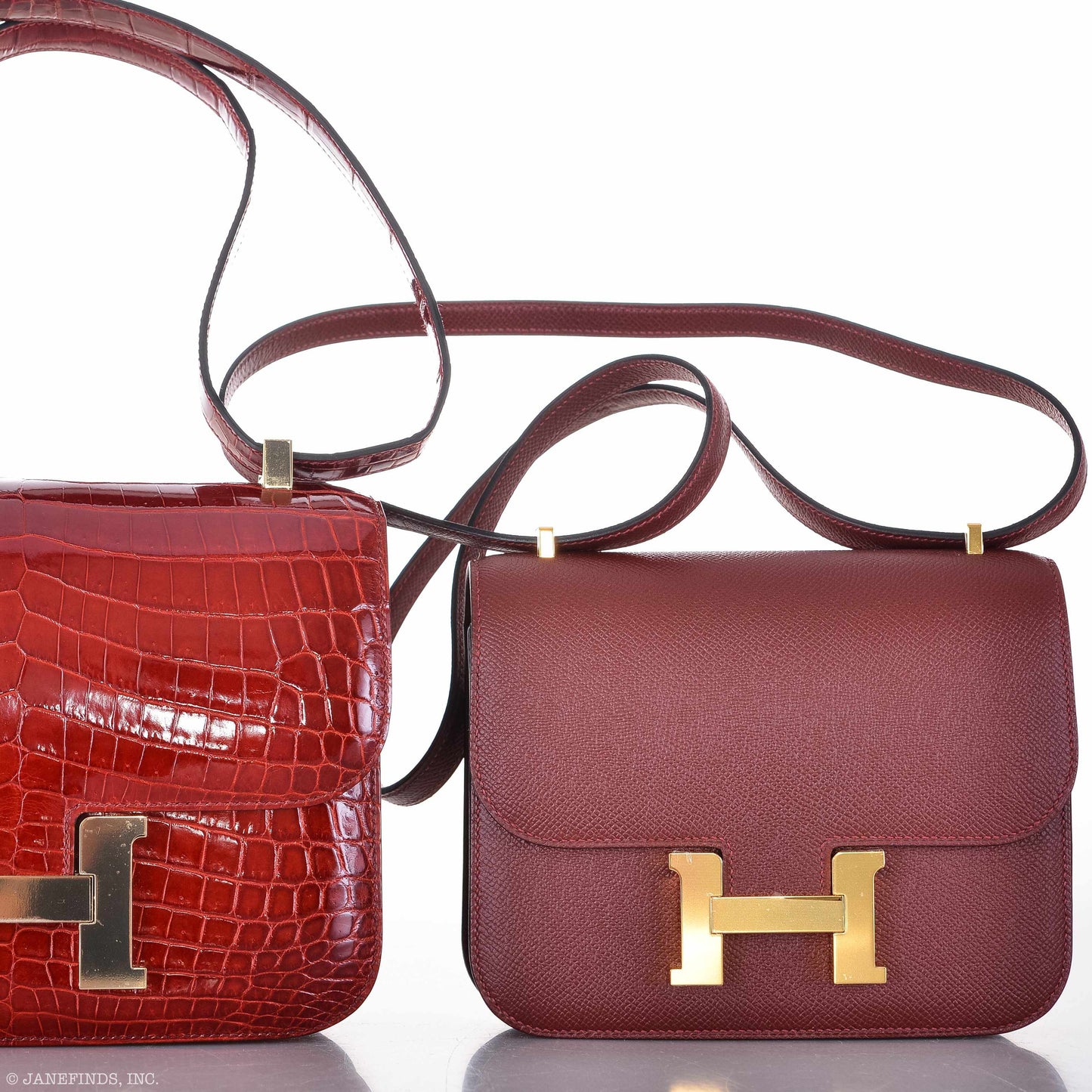 Hermès Constance 18 Rouge H Epsom Gold Hardware