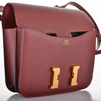 Hermès Constance 18 Rouge H Epsom Gold Hardware