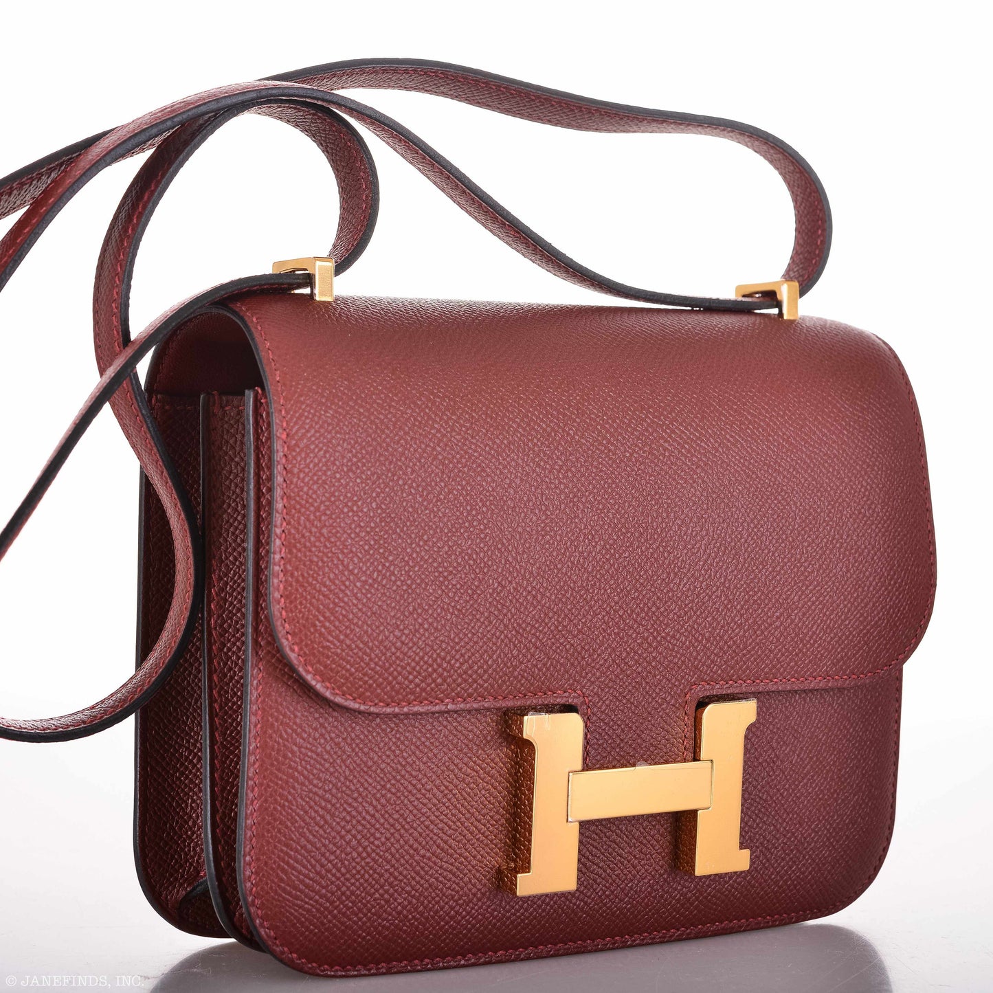 Hermès Constance 18 Rouge H Epsom Gold Hardware