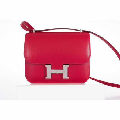 Hermès Constance 18 Rouge VIF Tadelakt Palladium Hardware