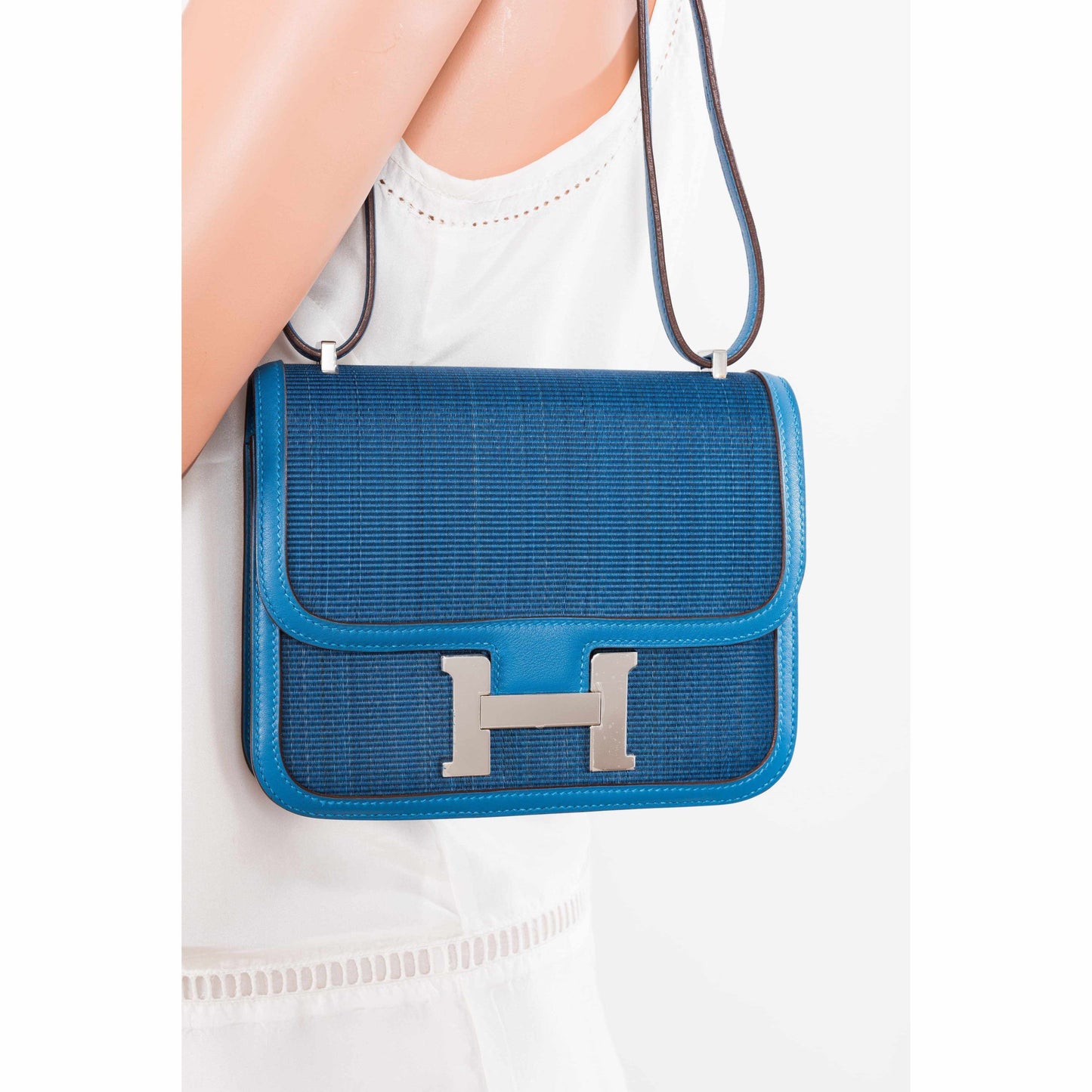 Hermès Constance 18 Special Edition Mykonos And Blue Thalassa Crinoline