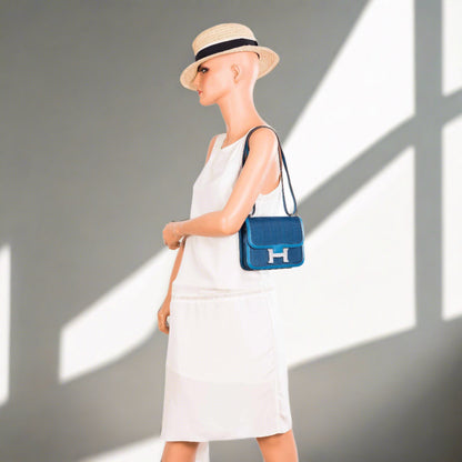 Hermès Constance 18 Special Edition Mykonos And Blue Thalassa Crinoline