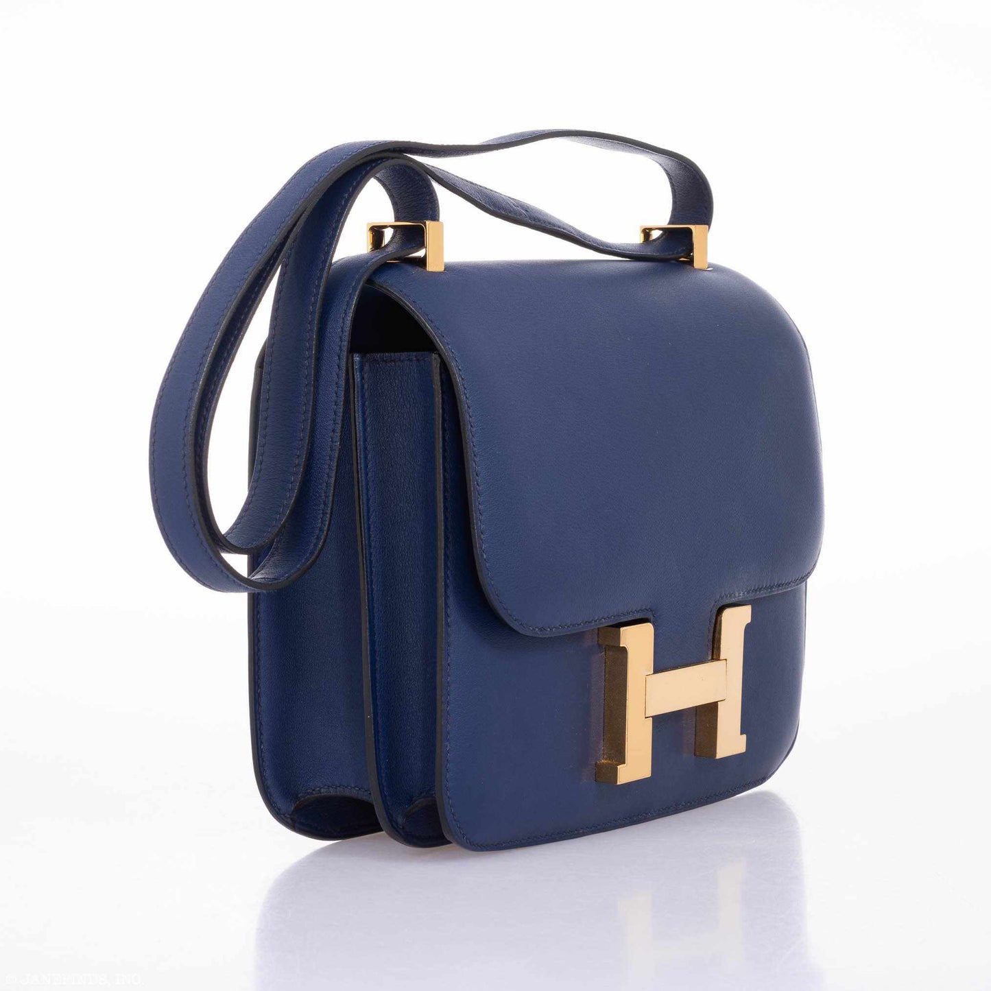 Hermès Constance 24 Bleu Saphir Swift Gold Hardware