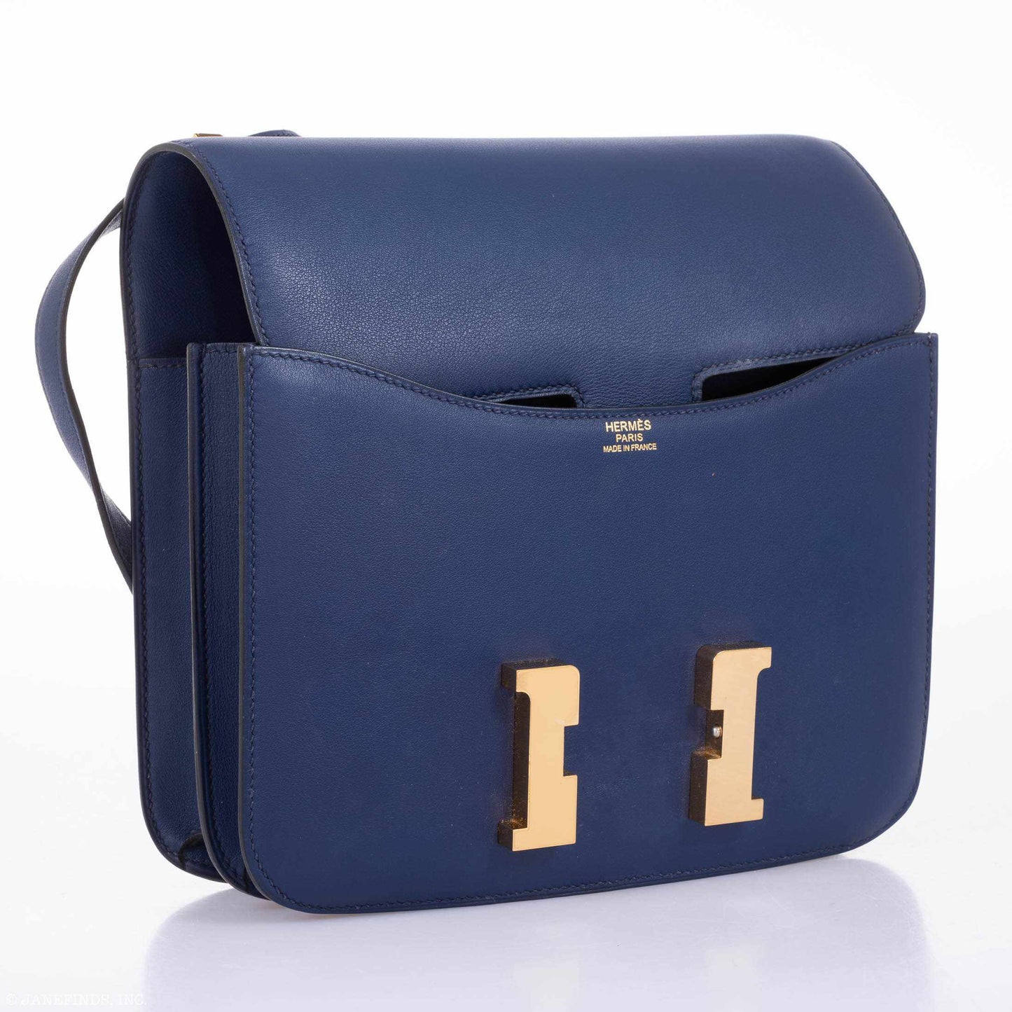 Hermès Constance 24 Bleu Saphir Swift Gold Hardware