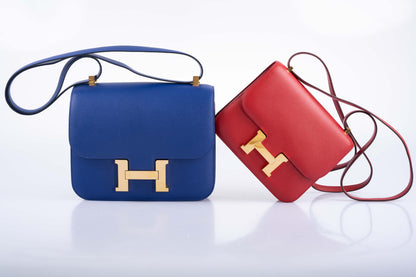 Hermès Constance 24 Blue Electrique Epsom Gold Hardware