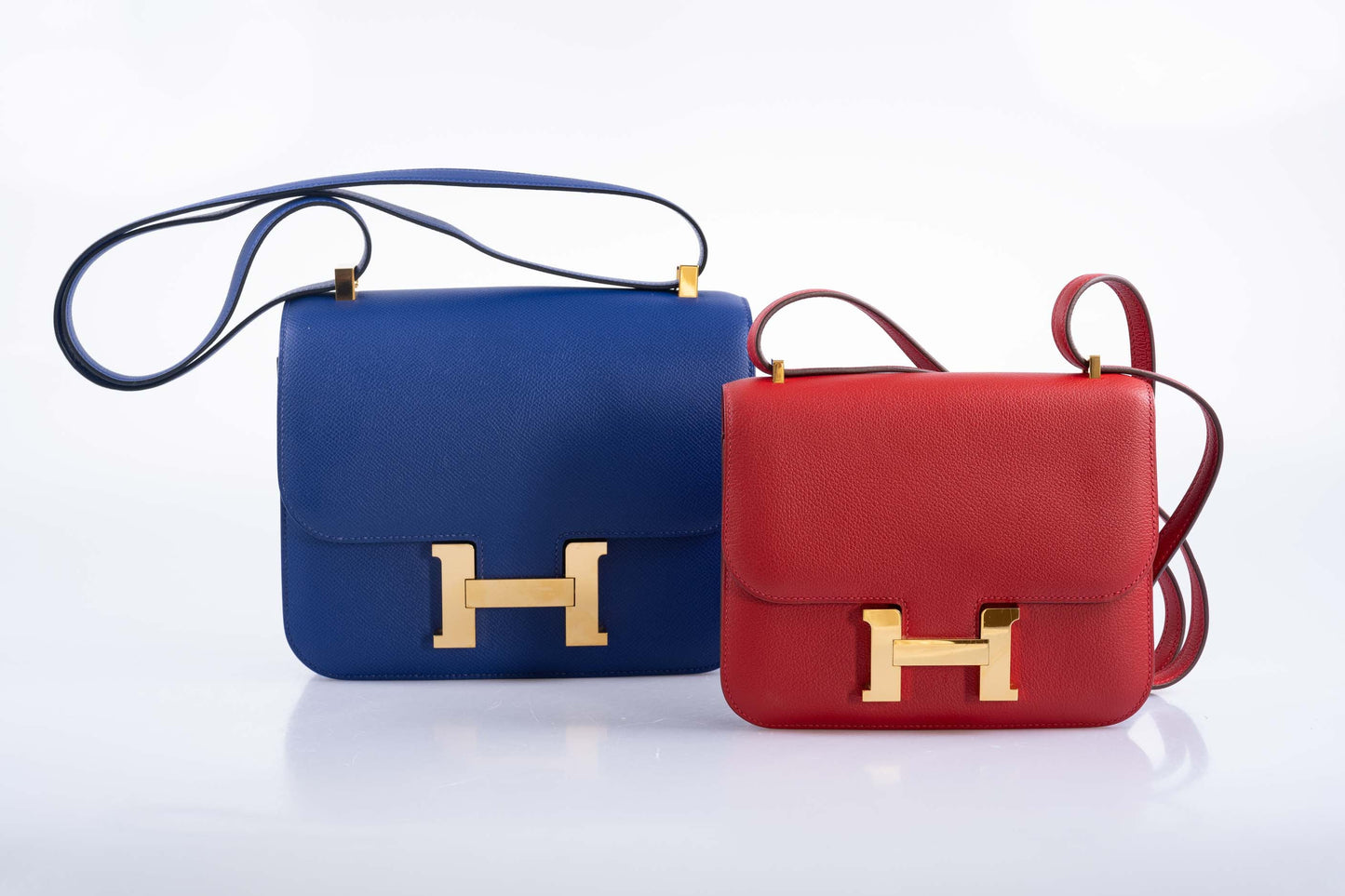 Hermès Constance 24 Blue Electrique Epsom Gold Hardware