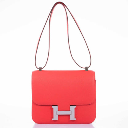 Hermès Constance 24 Rose Jaipur Epsom Palladium Hardware