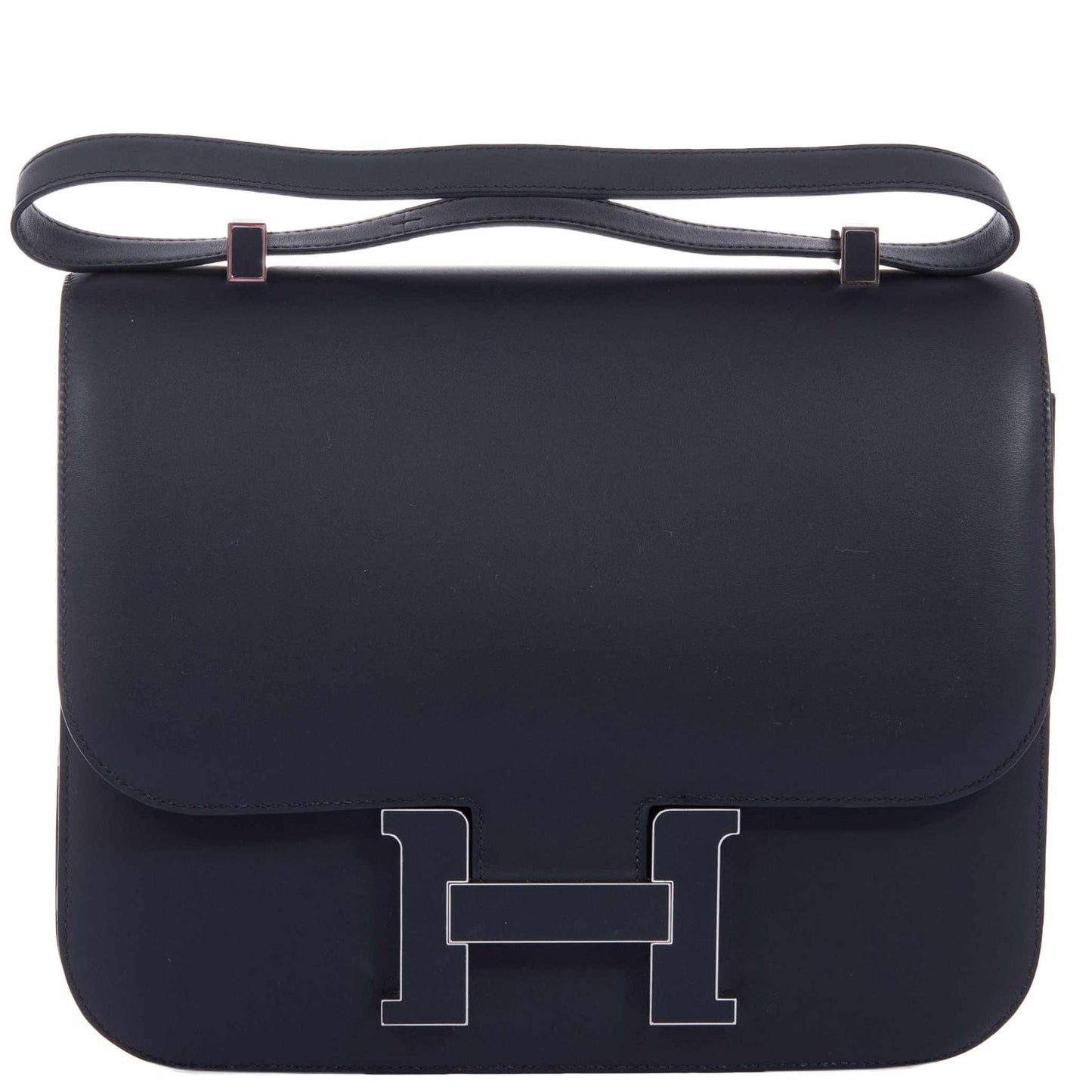 Hermès Constance 29 Cartable Bleu Obscur Veau Sombrero Palladium Hardware