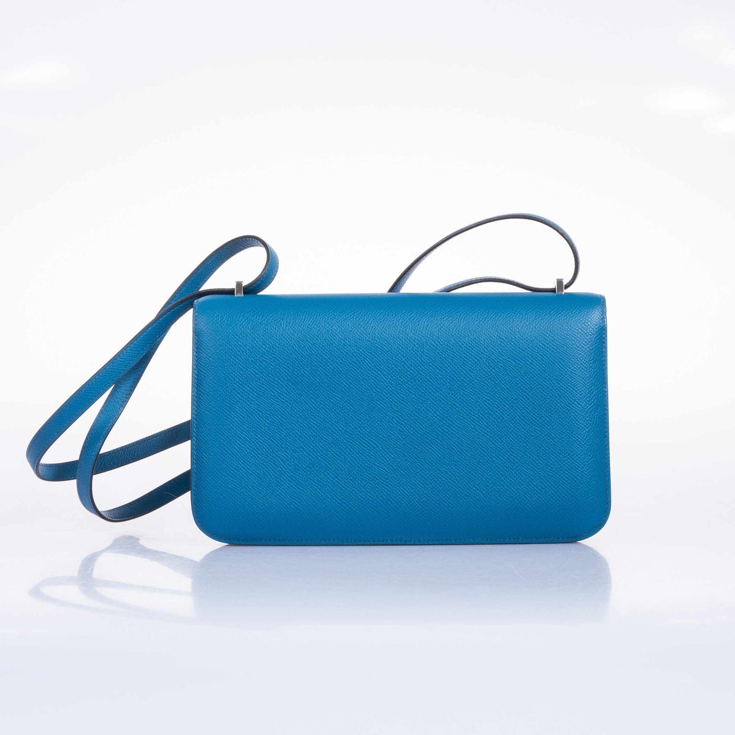 Hermès Constance Elan 25 Blue Izmir Epsom Palladium Hardware