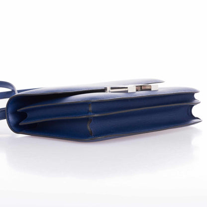 Hermès Constance Elan 25 Blue Sapphire Swift Palladium Hardware