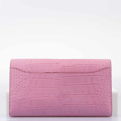 Hermès Constance Long Wallet Bubblegum Pink 5P Matte Alligator Palladium Hardware