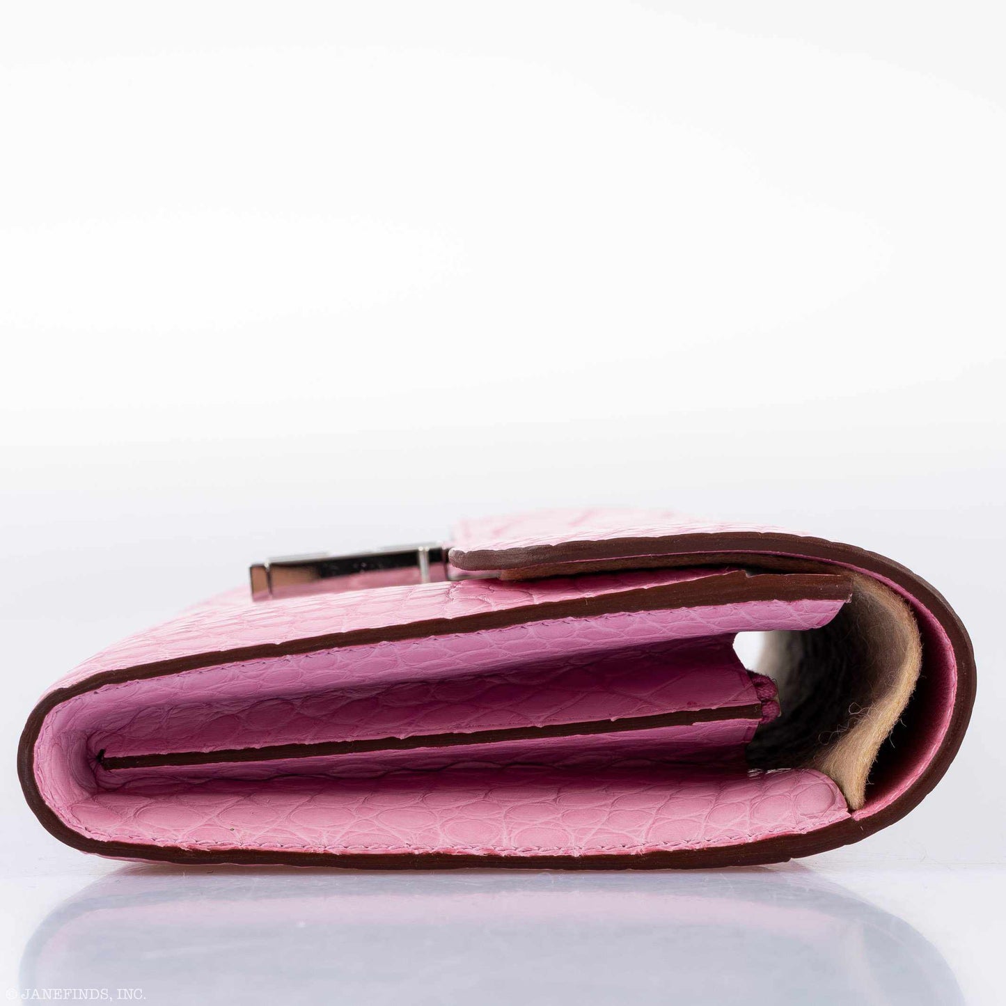 Hermès Constance Long Wallet Bubblegum Pink 5P Matte Alligator Palladium Hardware