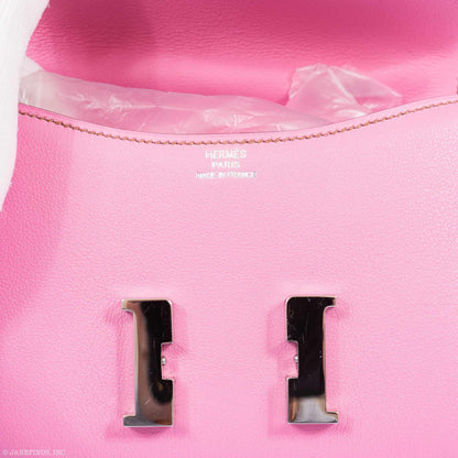 Hermès Constance Micro Rose Sakura Swift Palladium Hardware