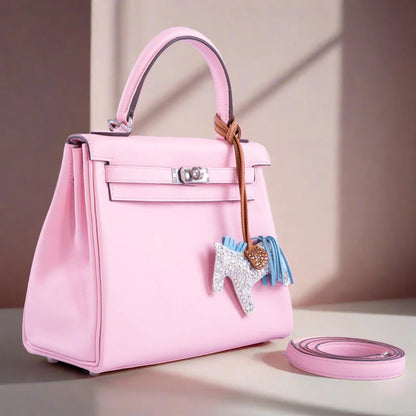 Hermès Kelly 25 Retourne Rose Sakura Swift leather Palladium Hardware