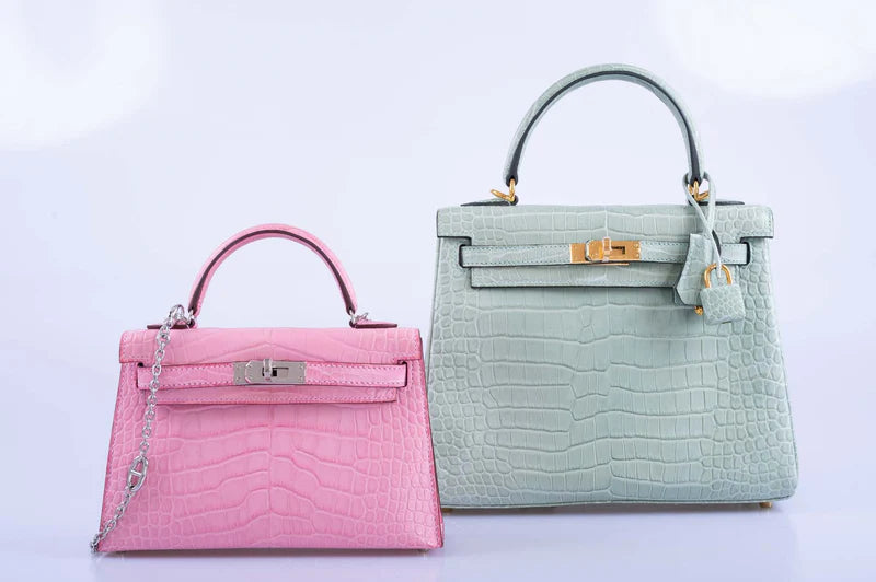 Hermès Kelly Mini 20 Sellier Bubblegum 5P Pink Matte Alligator Palladium Hardware