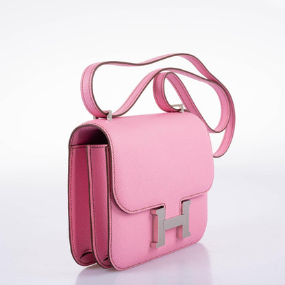 Hermès Mini Constance 18 5P Bubblegum Pink Epsom Palladium Hardware