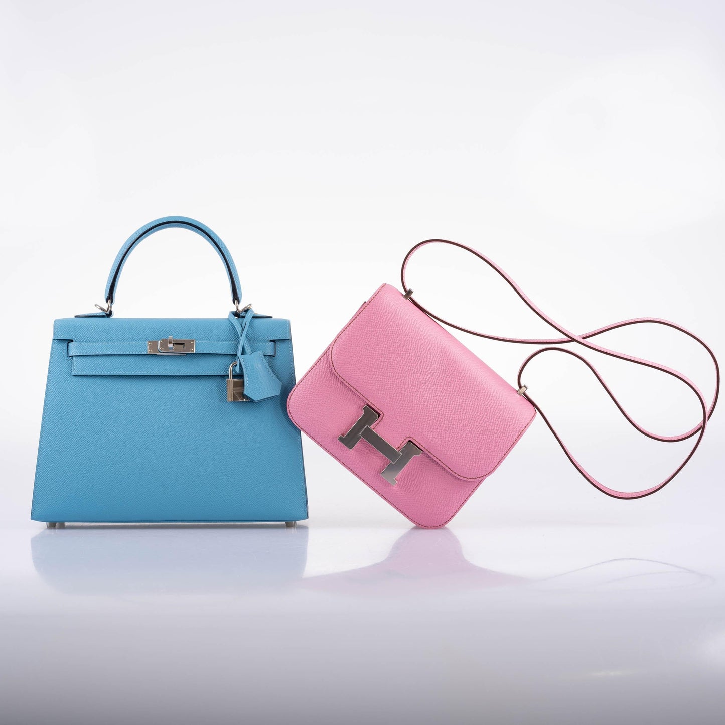 Hermès Mini Constance 18 5P Bubblegum Pink Epsom Palladium Hardware